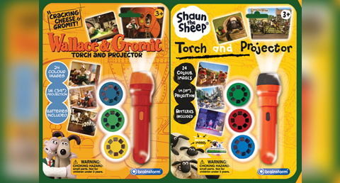 from Aardman Brainstorm Toys Shaun the Sheep Torch and Projector 