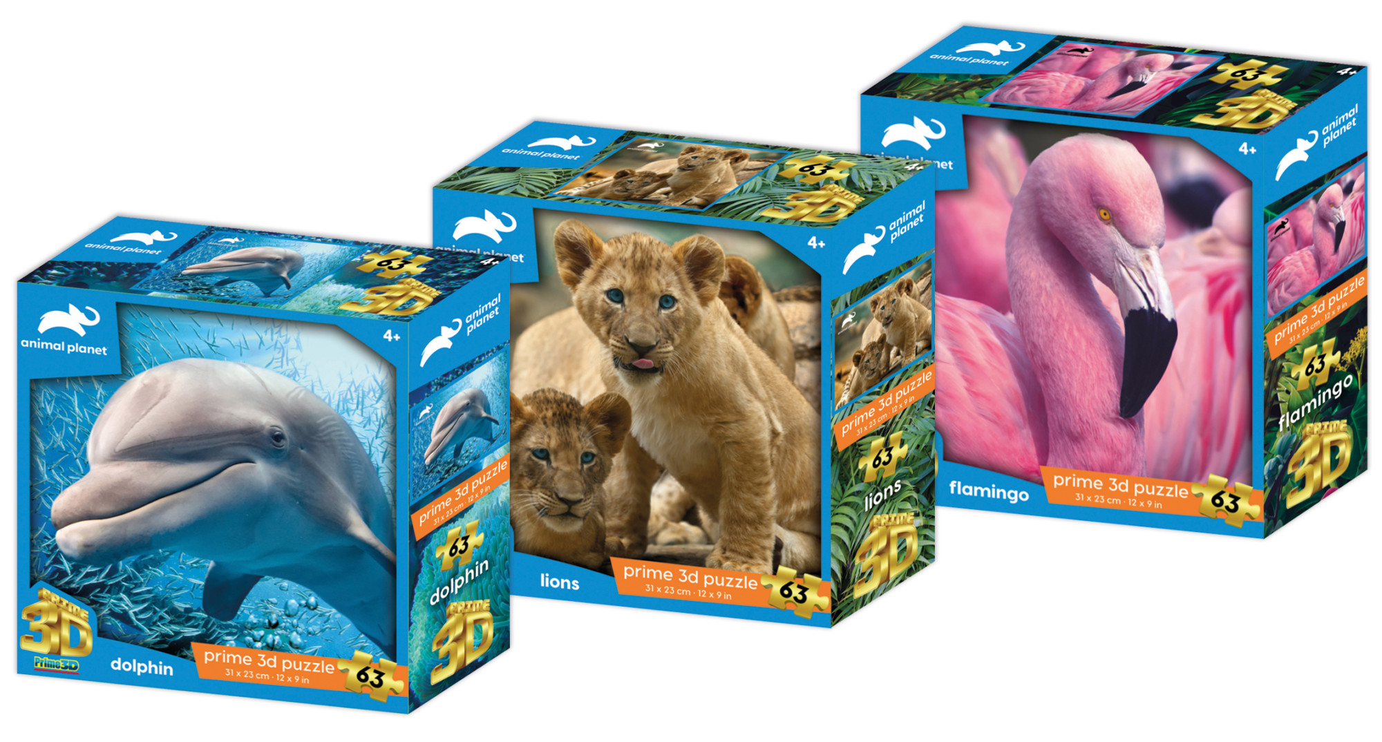 Dauphins Animal Planet Premier 3D Puzzle lenticulaire 150 pieces 