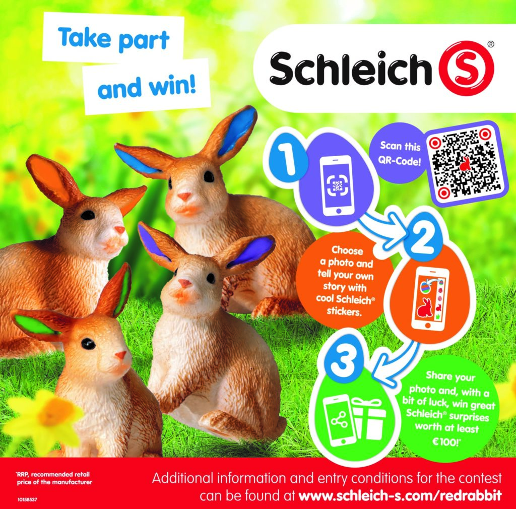 Schleich Sonderaktion 2019 rot Hase Figur red Rabbit 2.5" Limited Edition Easter 