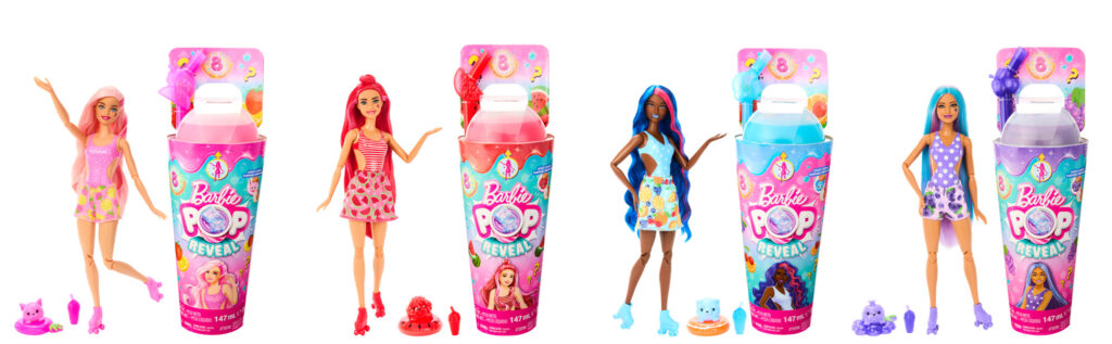 Barbie Pop Reveal Fruit Series Watermelon Crush Doll, 8 Surprises Include  Pet, Slime, Scent & Color Change