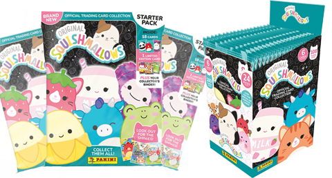 squishmallow trading card binder Jazwares and Panini unveil official Squishmallows CollectionToy World Magazine Chase rare Gold Wave squishmallow binder for your collection