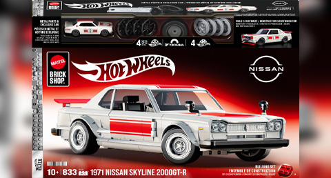 Mattel Brick Shop bygger 1971 Nissan Skyline GT-R